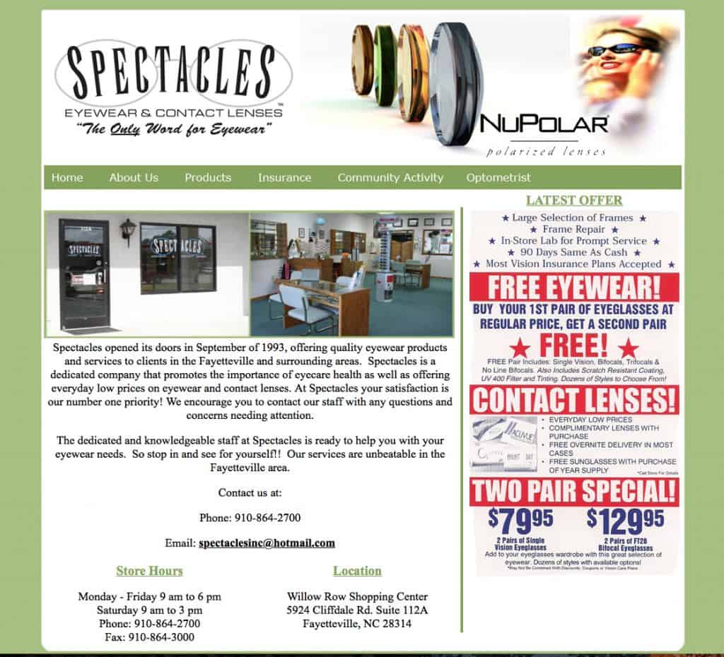 Spectacles Website